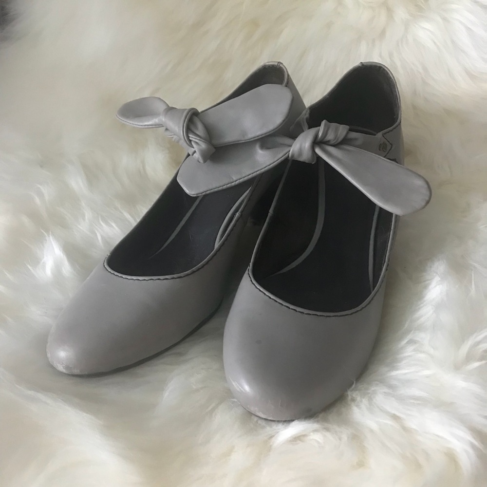 ELLE Leather Mary Jane Block Heels, Size 38